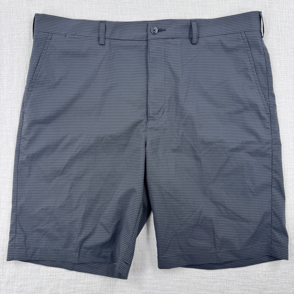 PGA Tour Mens 38 Gray Micro Pattern Performance Golf Shorts SU27221